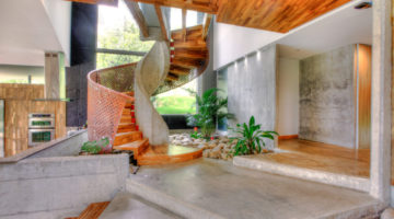 Fotografía arquitectura escalera en caracol Costa Rica